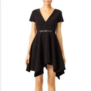 Halston Heritage Black Jagged Edge Dress
